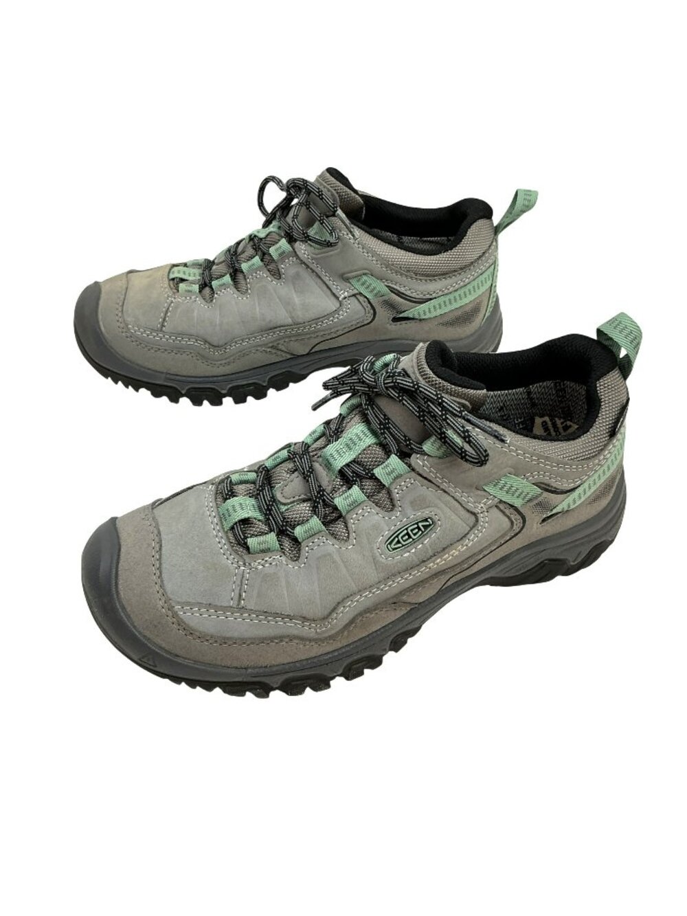 Keen Targhee lV Waterproof Vented Leather Lace Hiking Boots Womens 8 Gray Mint